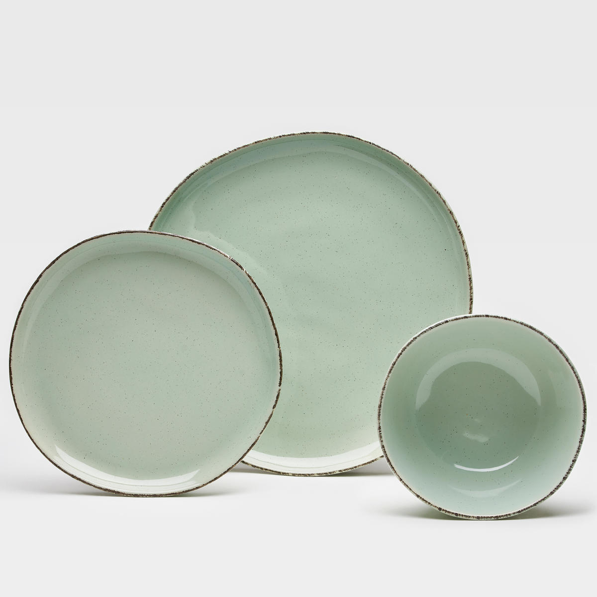 KOMPLETT SERVIS Urban 16 delar  - ljusgrön, Basics, keramik - Van Well
