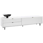 LOWBOARD  in 216,8/50,1/46 cm  - Schwarz/Weiß, Design, Holz/Metall (216,8/50,1/46cm) - Dieter Knoll