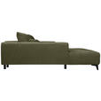 ECKSOFA  in Chenille Olivgrün  222/279 cm  - Schwarz/Olivgrün, KONVENTIONELL, Kunststoff/Textil (222/279cm) - Hom`in