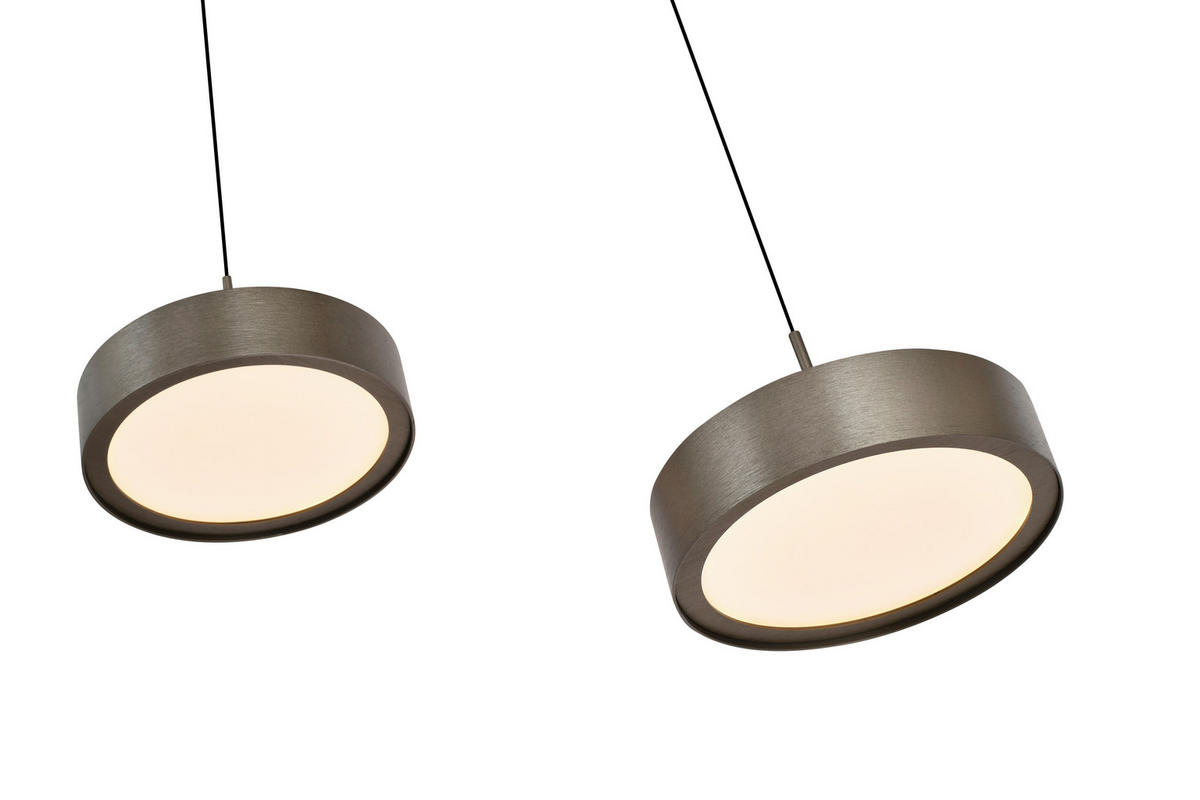 LED-HÄNGELEUCHTE Valensole 105/150/17,5 cm  - Bronzefarben, Design, Metall (105/150/17,5cm)
