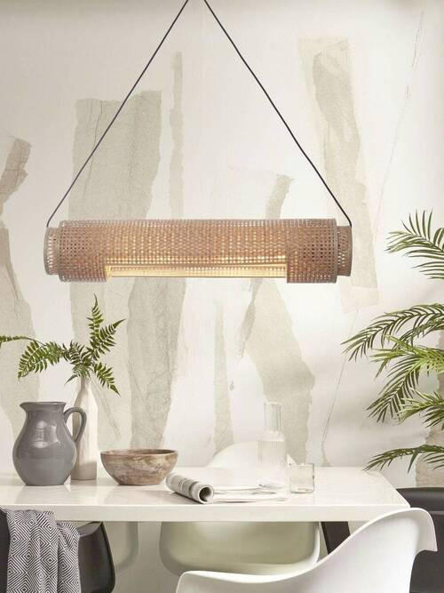 HÄNGELEUCHTE GOOD&MOJO  15/15/85 cm   - Naturfarben, Trend, Holz (15/15/85cm) - Good & Mojo
