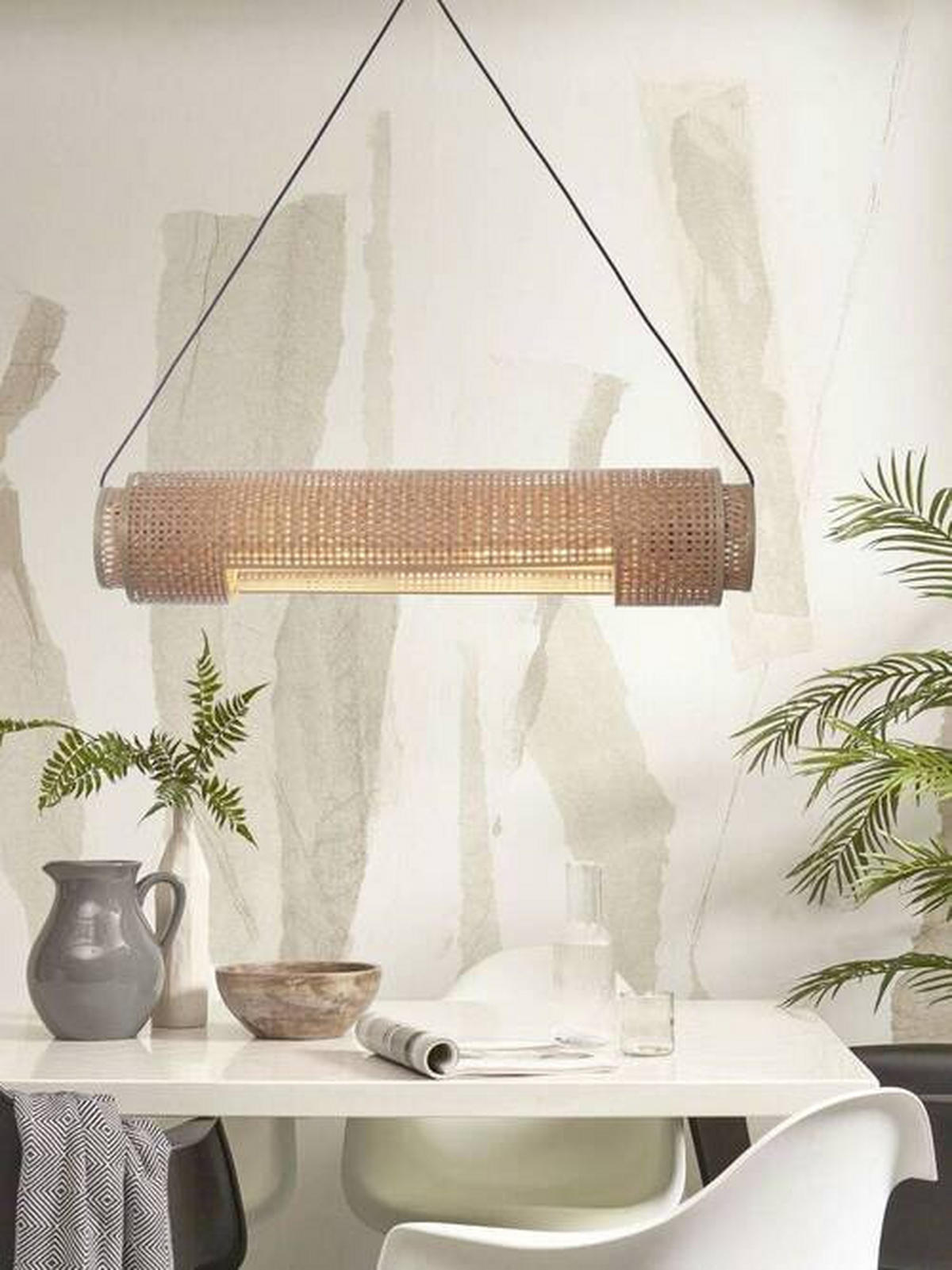 HÄNGELEUCHTE GOOD&MOJO  15/15/85 cm   - Naturfarben, Trend, Holz (15/15/85cm) - Good & Mojo