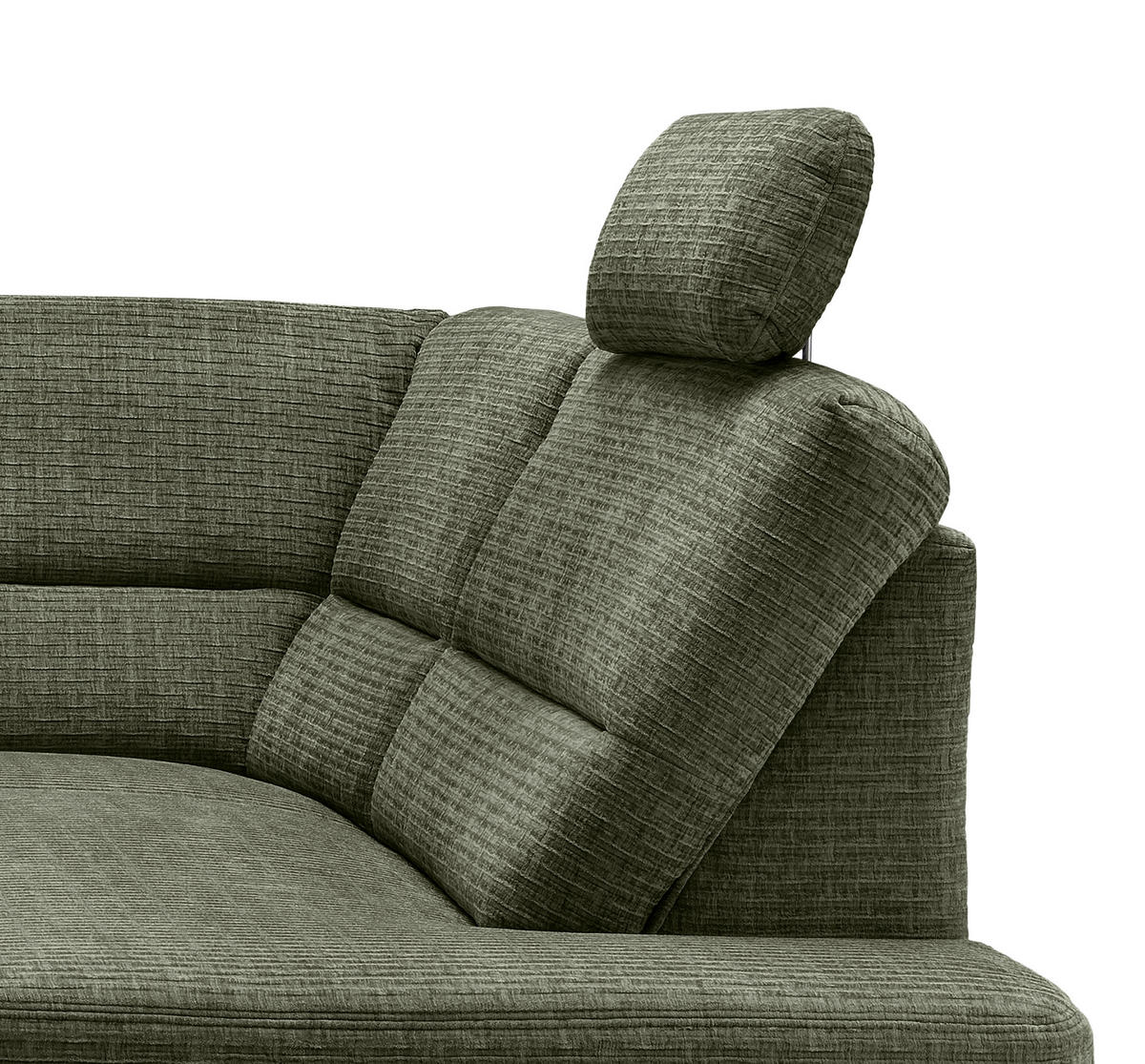 ECKSOFA in Mikrofaser Olivgrün  - Schwarz/Olivgrün, Modern, Holz/Textil (266/190cm) - Livetastic