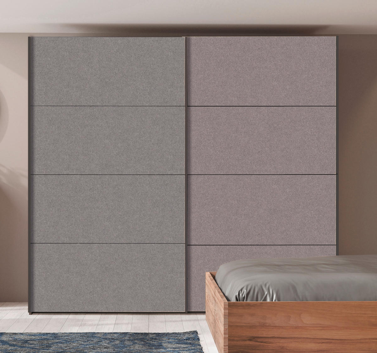 ORMAR S KLIZNIM VRATIMA   - Moderno, drvni materijal/metal (250/223/60cm) - Hom`in