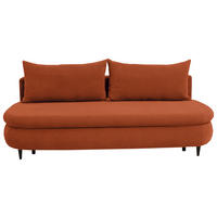 SCHLAFSOFA in Webstoff, Plüsch Rostfarben  - Rostfarben/Schwarz, Design, Textil (213/89/105cm) - Novel