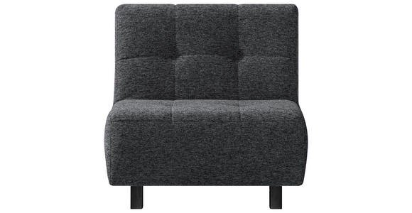 SCHLAFSESSEL Flachgewebe Dunkelgrau - Dunkelgrau/Schwarz, Design, Textil/Metall (85/92/102cm) - Novel