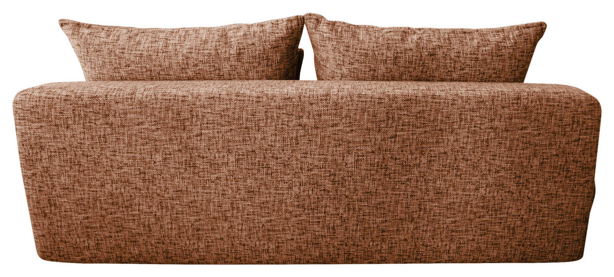 SCHLAFSOFA in Plüsch Rostfarben  - Rostfarben/Beige, Design, Kunststoff/Textil (214/96/105cm) - MID.YOU