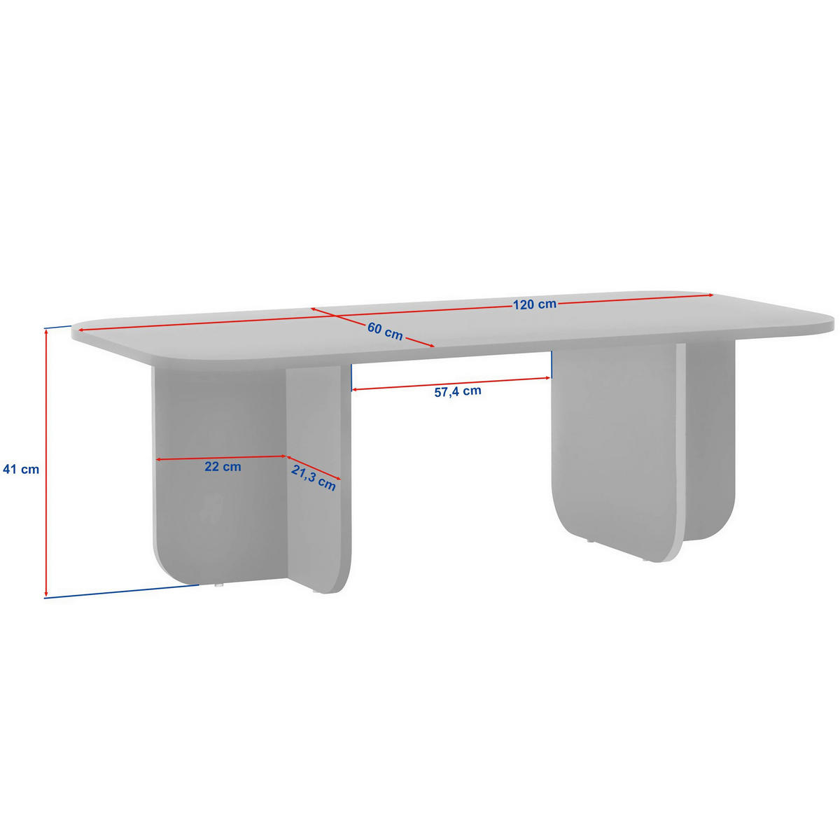 COUCHTISCH  - Design (120/41/60cm) - MID.YOU