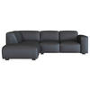 Freisteller von Livetastic ECKSOFA Schwarz Echtleder.