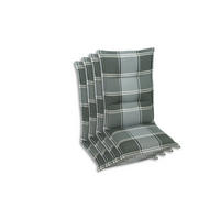 SESSELAUFLAGENSET in Grau Karo  - Grau, Basics, Textil (50/9/108cm)