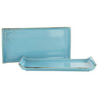 SADA SERVÍROVACÍCH TÁCOK kamenina keramika 2-dielne 16,5/33 cm - svetlomodrá, Trend, keramika (16,5/33cm) - Creatable