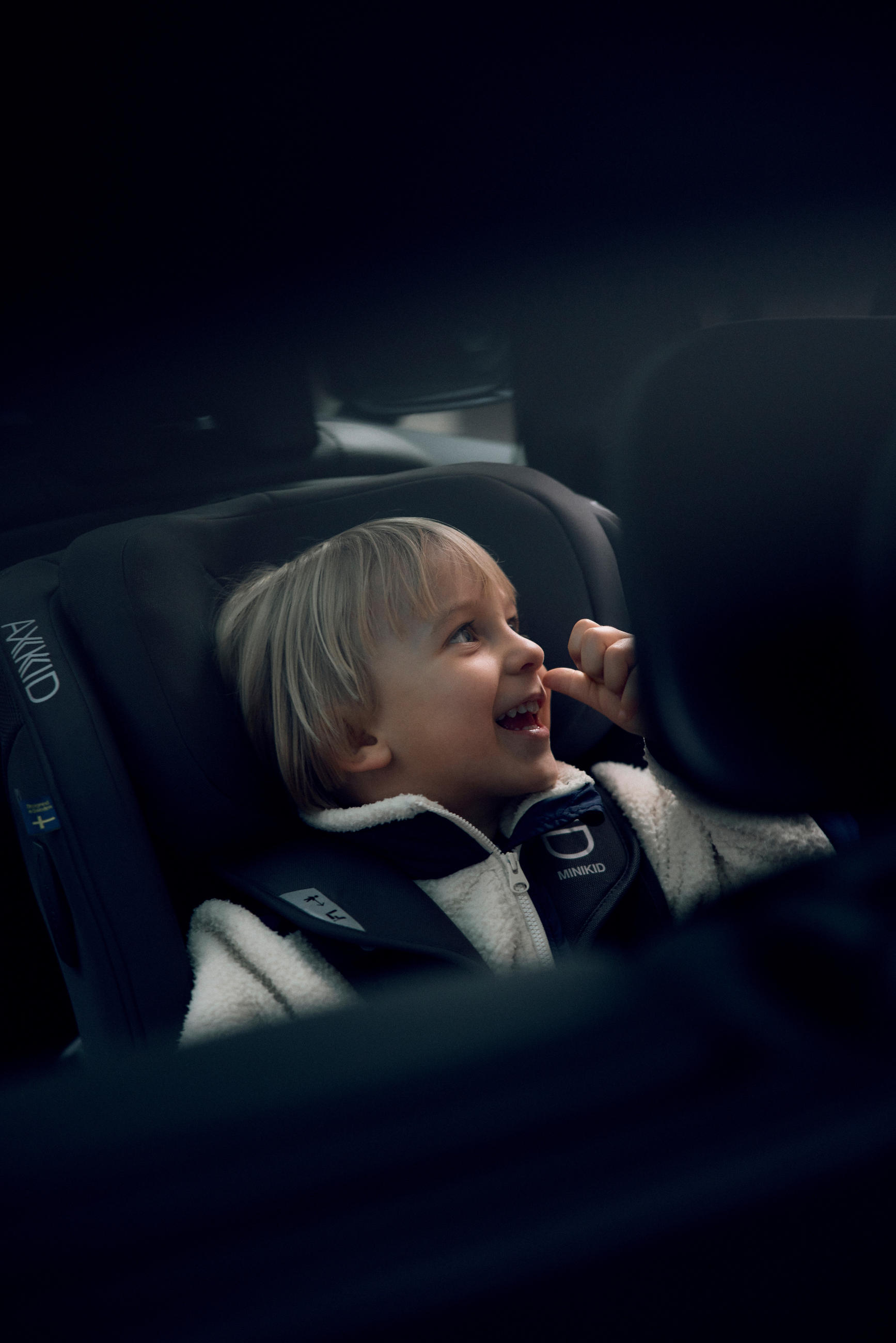 Thumbnail - Axkid Reboarder-Kindersitz Minikid 4 PRO Coastal, Schwarz, Metall, Kunststoff, Textil, Karton, Füllung: Polyurethan (Pur...