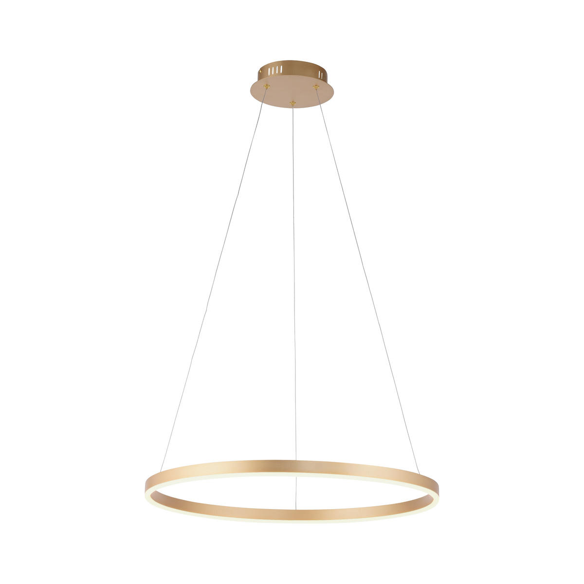 LED-HÄNGELEUCHTE 58,5/58,5/120 cm   - Messingfarben, Design, Kunststoff/Metall (58,5/58,5/120cm)