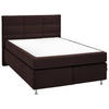 BOXSPRINGBETT 140/200 cm  in Dunkelbraun  - Dunkelbraun/Alufarben, Konventionell, Textil/Metall (140/200cm) - Dieter Knoll