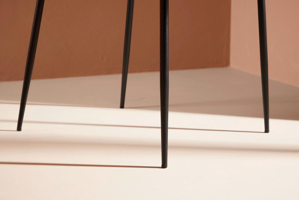 STOL     - svart/rostfärgad, Modern, metall/textil (48/79,5/54cm) - Livetastic