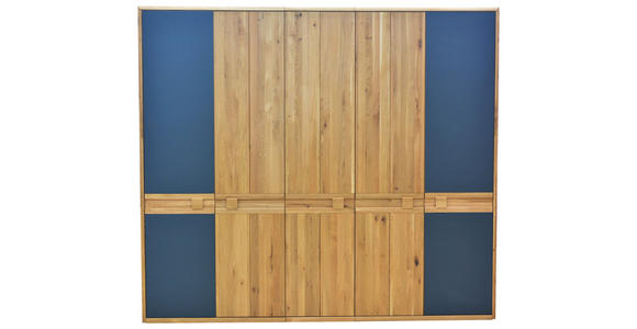 KLEIDERSCHRANK  in Eiche Artisan, Wildeiche  - Wildeiche/Eiche Artisan, KONVENTIONELL, Glas/Holz (256,8/225/58,5cm) - Linea Natura