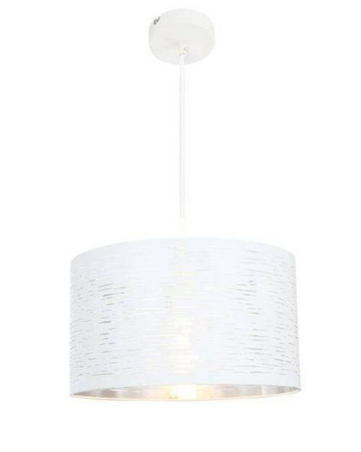 VISEČA SVETILKA        38/120 cm      E27 - barve kroma/bela, Design, kovina/umetna masa (38/120cm) - Globo