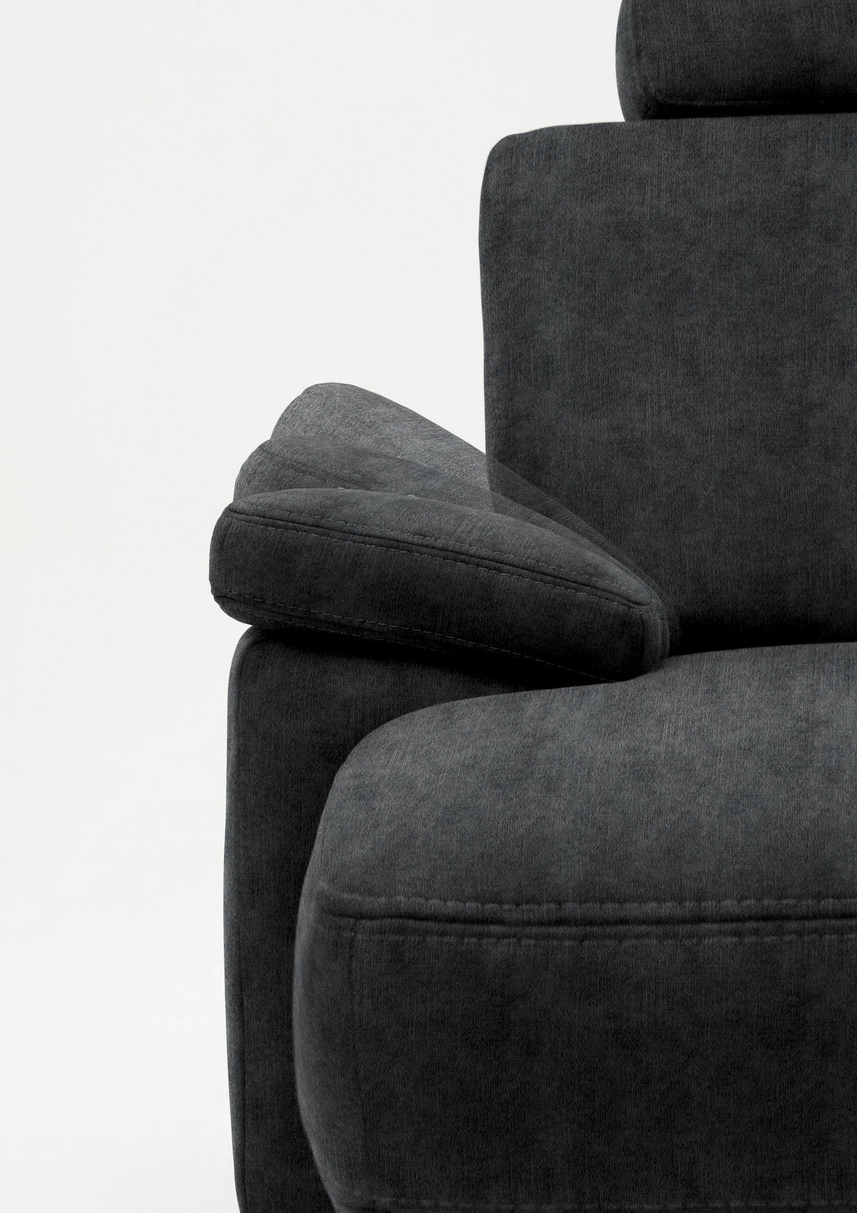 WOHNLANDSCHAFT in Velours Anthrazit  - Eichefarben/Anthrazit, Konventionell, Holz/Textil (235/316/167cm) - Beldomo System