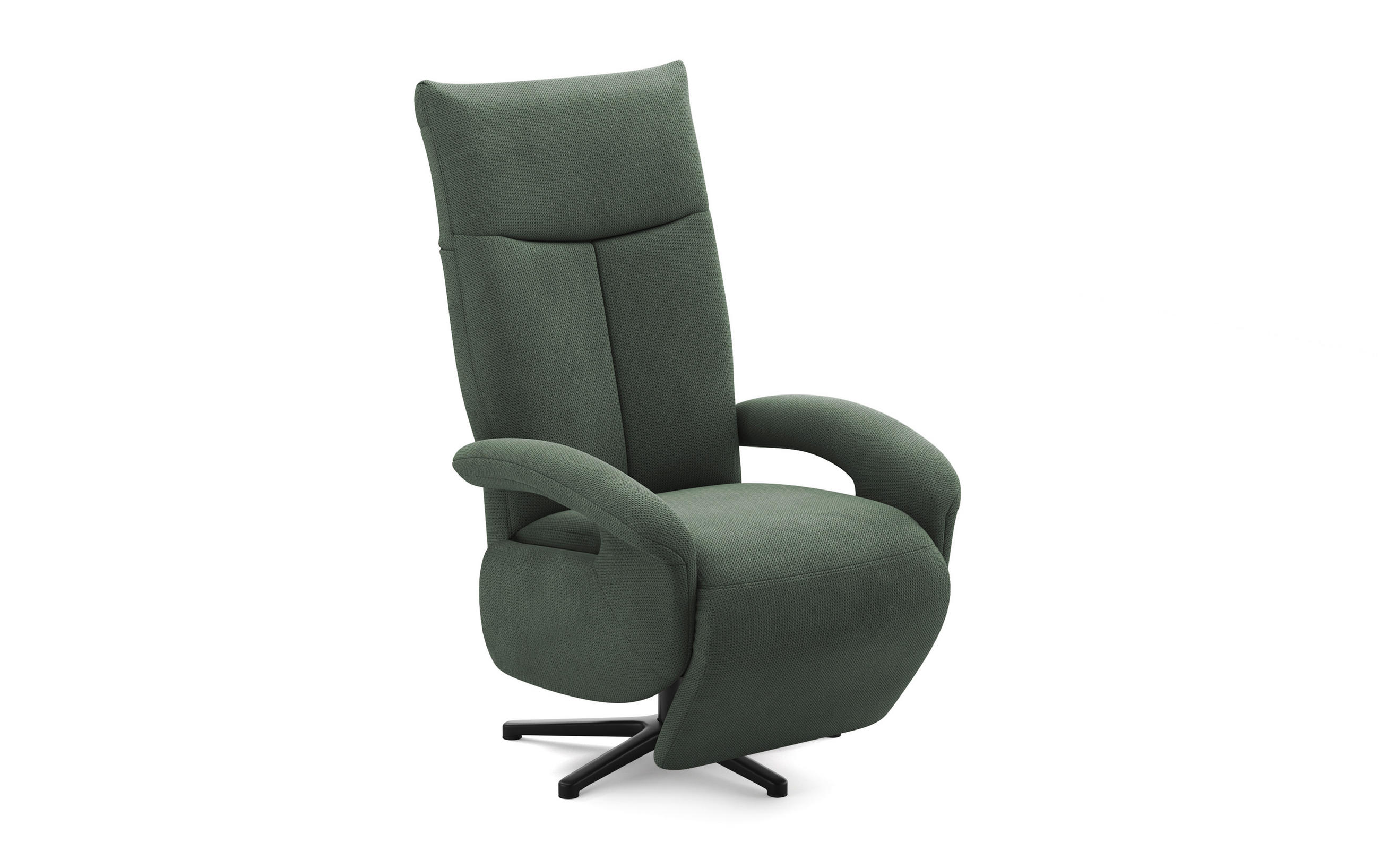 SESSEL in Flachgewebe Grün - Schwarz/Grün, Konventionell, Textil/Metall (74/112/82cm) - Sit & More