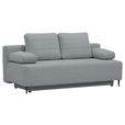 SCHLAFSOFA Flachgewebe Grau  - Schwarz/Grau, KONVENTIONELL, Textil/Metall (197/75/100cm) - Carryhome