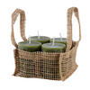 STUMPENKERZE 6,8/9 cm  - Dunkelgrün, Trend, Naturmaterialien (6,8/9cm) - Ambia Home