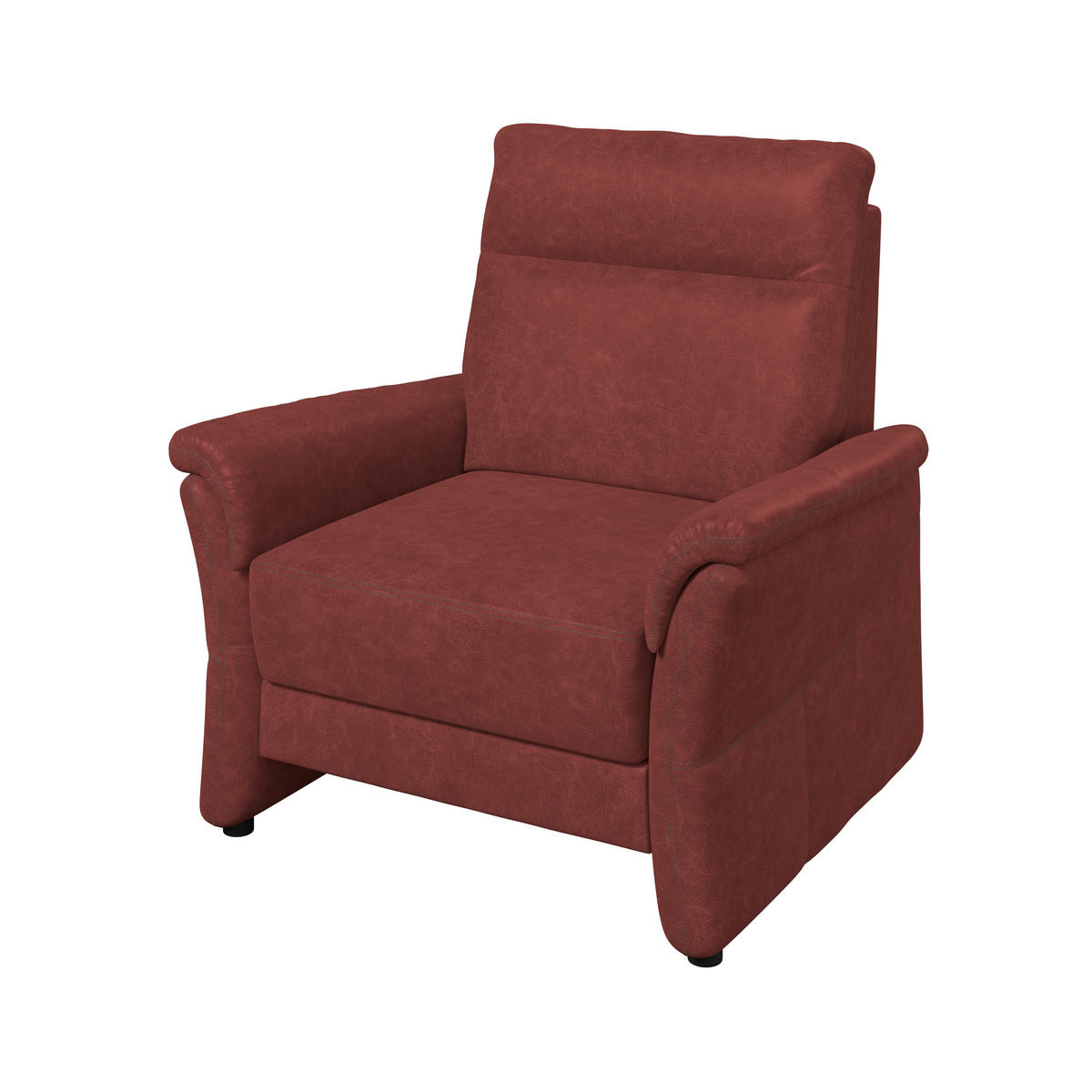 SESSEL Mikrofaser Rotbraun  - Rotbraun/Schwarz, Konventionell, Kunststoff/Textil (104/98/91cm) - Elegando