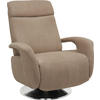 RELAXSESSEL in Textil Graubraun  - Edelstahlfarben/Graubraun, Design, Textil/Metall (84/109/88cm) - Beldomo System