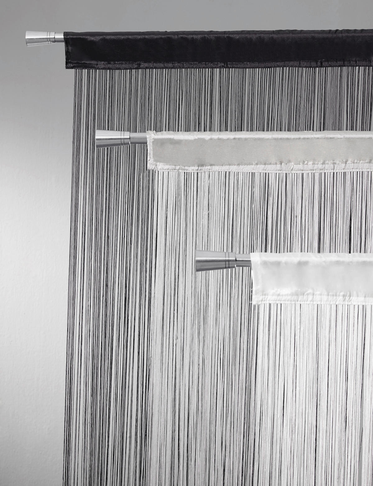 PROVÁZKOVÝ ZÁVĚS, barvy stříbra, 90/245 cm - barvy stříbra, Basics, textil (90/245cm) - Boxxx