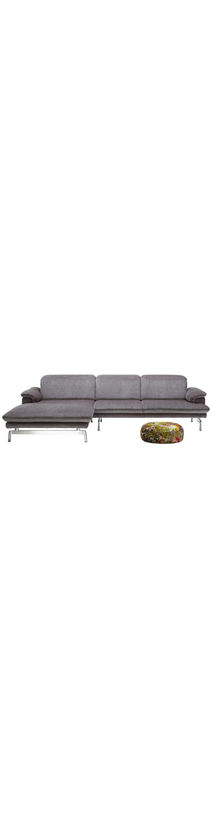 Wohnlandschaft In Textil Grau