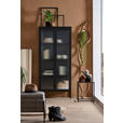 VITRINE in Schwarz  - Schwarz, Trend, Glas/Metall (80/180/35cm) - Xora