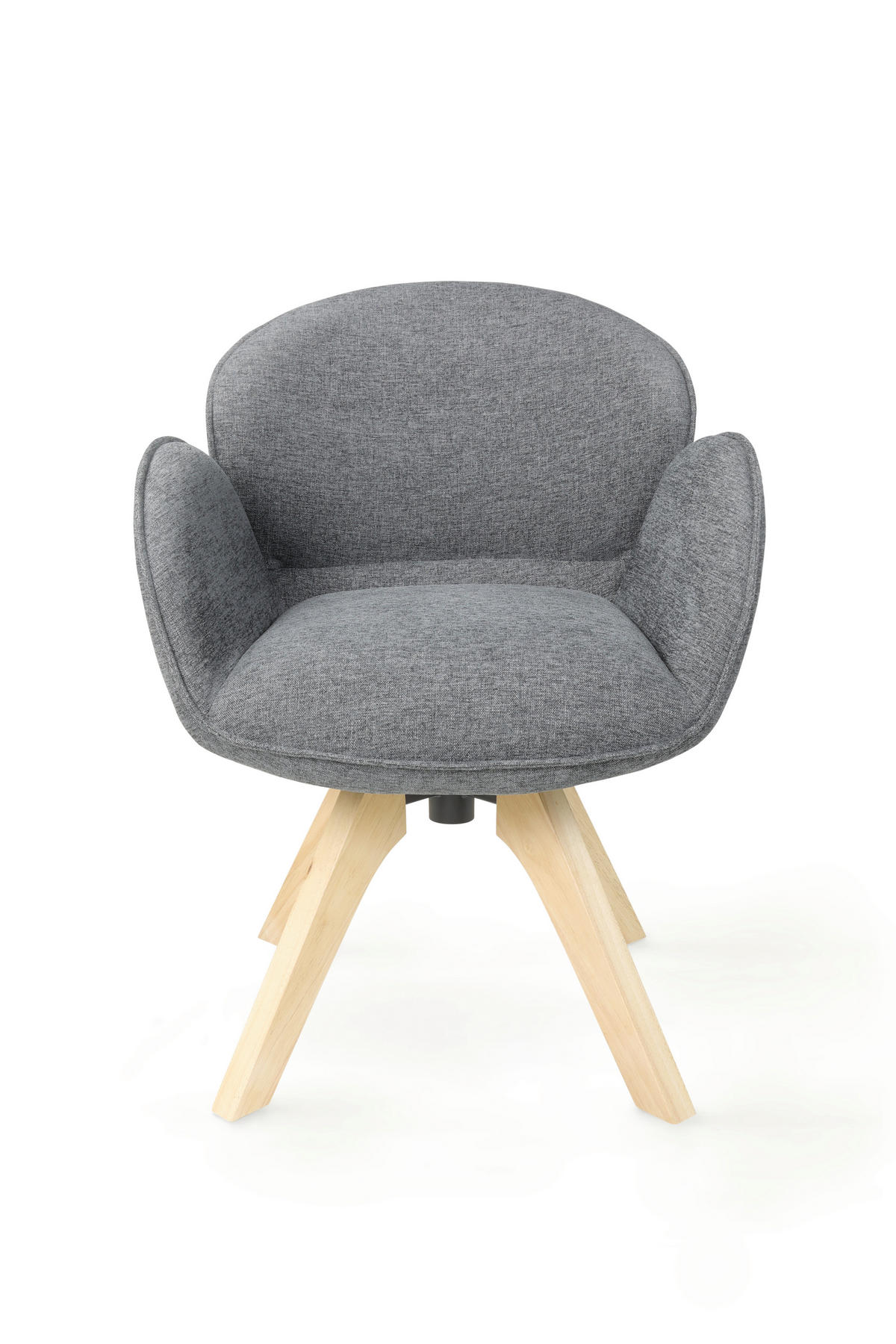 ARMLEHNSTUHL in Holz, Textil Dunkelgrau, Hellbraun  - Hellbraun/Dunkelgrau, Basics, Holz/Textil (61/82/63,5cm) - Tom Tailor