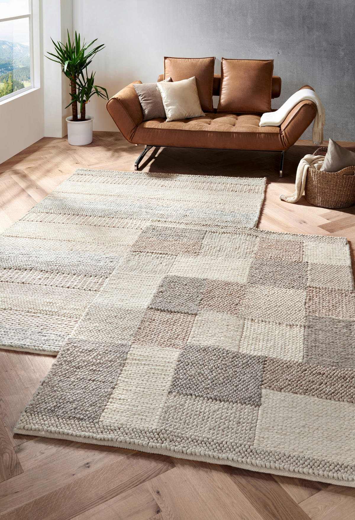 HANDWEBETEPPICH Nordic Stripes 130/190 cm Nordic Stripes  - Naturfarben, Natur, Textil (130/190cm) - Linea Natura