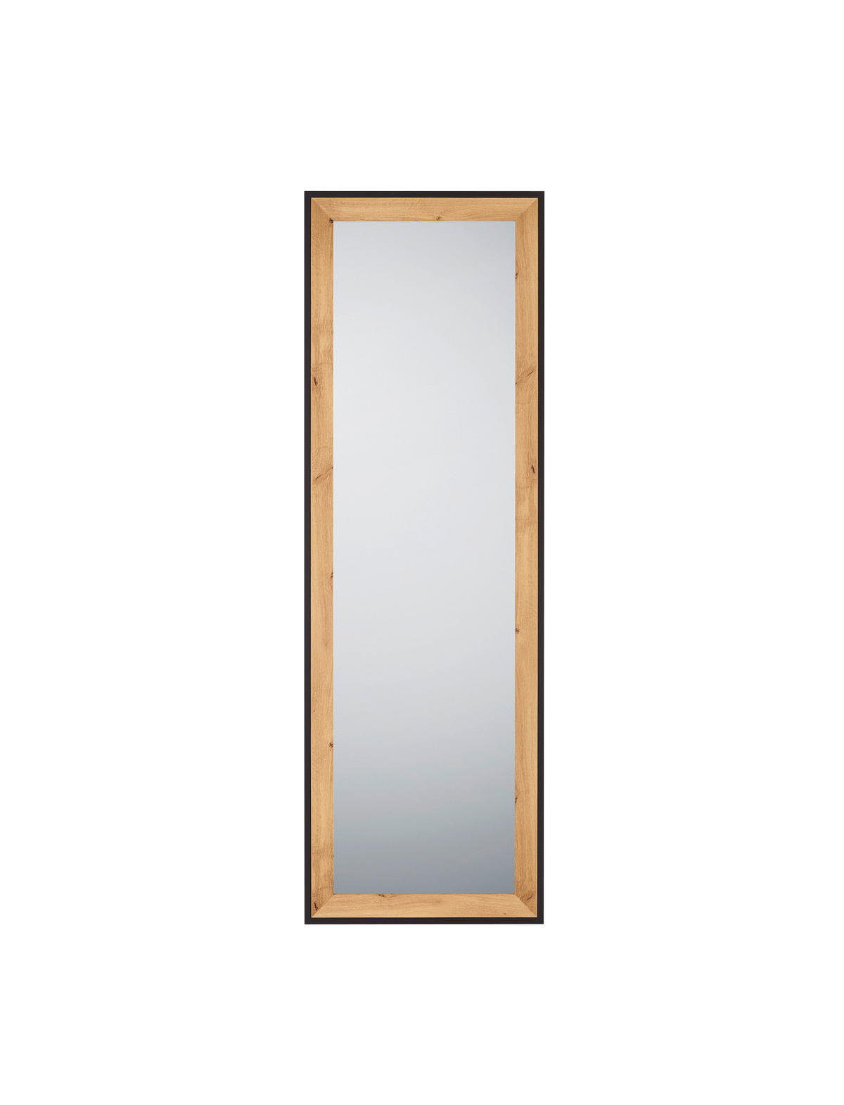 WANDSPIEGEL 50/150/2,7 cm    in rechteckig  - Schwarz/Eiche Artisan, Trend, Glas/Holzwerkstoff (50/150/2,7cm) - Boxxx