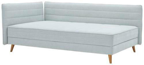 LIEGE in Grau, Hellblau  - Grau/Hellblau, Design, Holz/Textil (210/84/130cm) - Joka