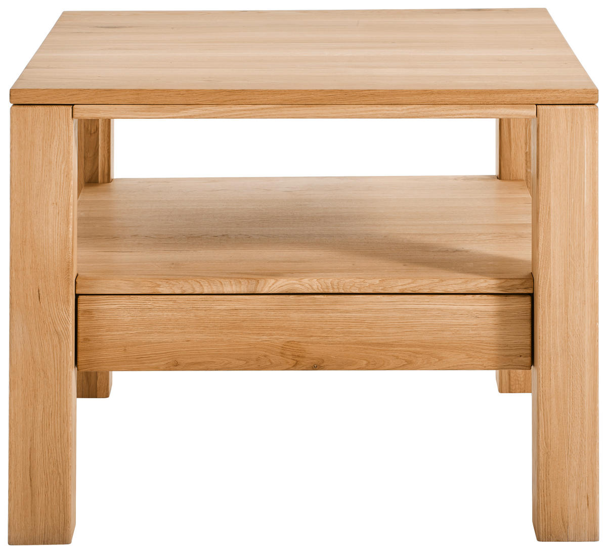 COUCHTISCH Kernbuche massiv 75/75/58 cm quadratisch Buchefarben  - Buchefarben, Natur, Holz (75/75/58cm) - Linea Natura
