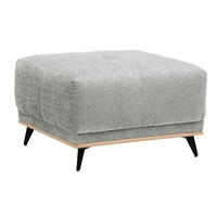 HOCKER in Textil Grau  - Schwarz/Grau, MODERN, Holz/Textil (73/47/73cm) - home24