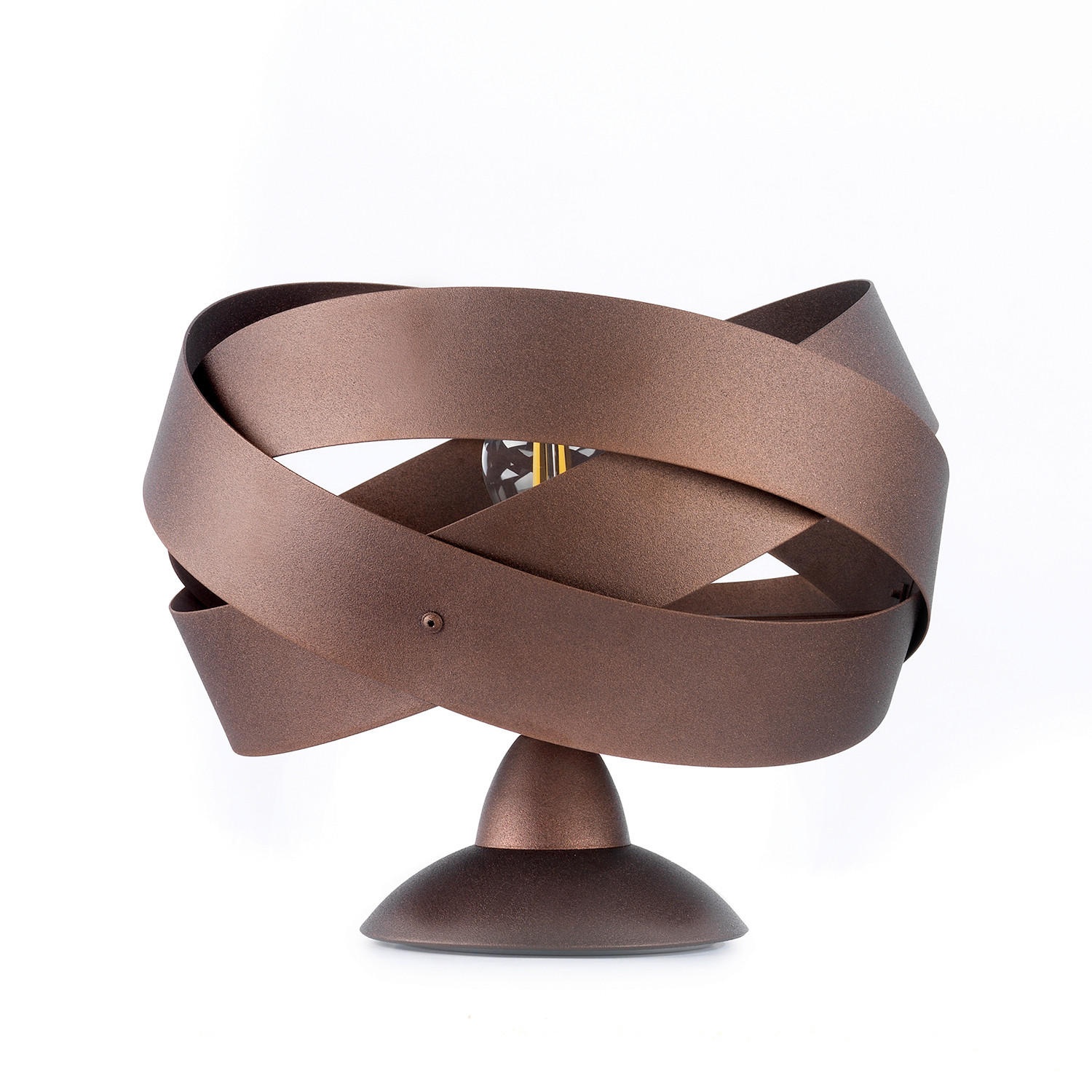 TISCHLEUCHTE 25/23 cm   - Rotbraun, Design, Metall (25/23cm)