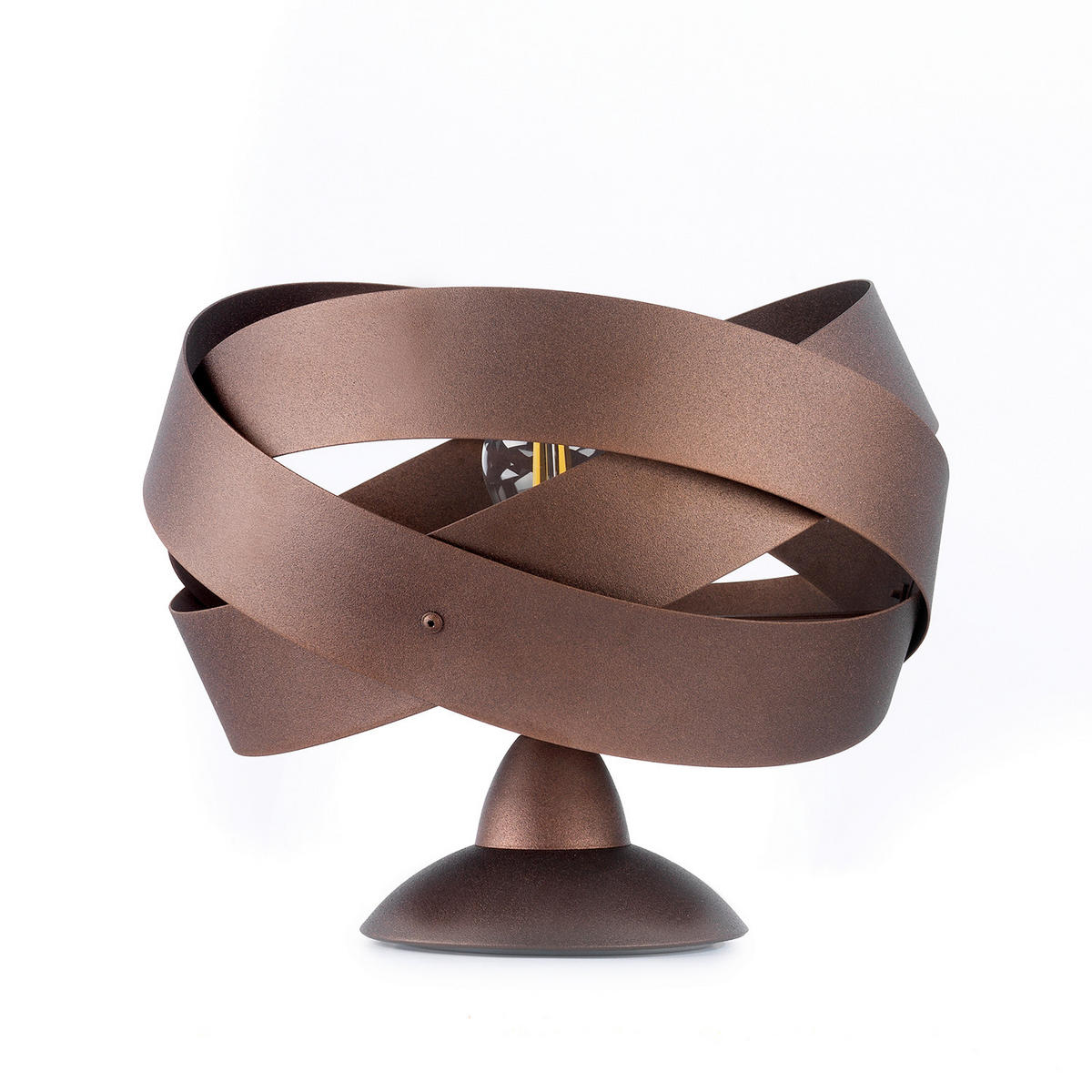 TISCHLEUCHTE 25/23 cm   - Rotbraun, Design, Metall (25/23cm)