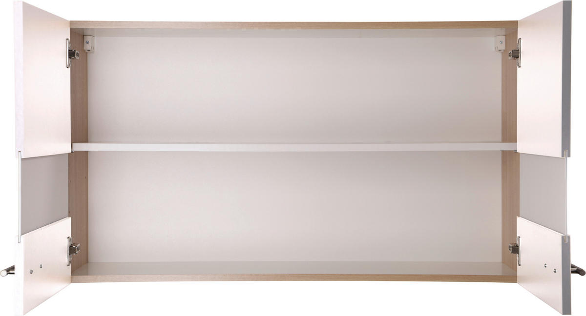 VÄGGSKÅP 100/56,1/34,6 cm  i ekfärgad, vit  - vit/silver, Basics, metall/trämaterial (100/56,1/34,6cm) - Respekta