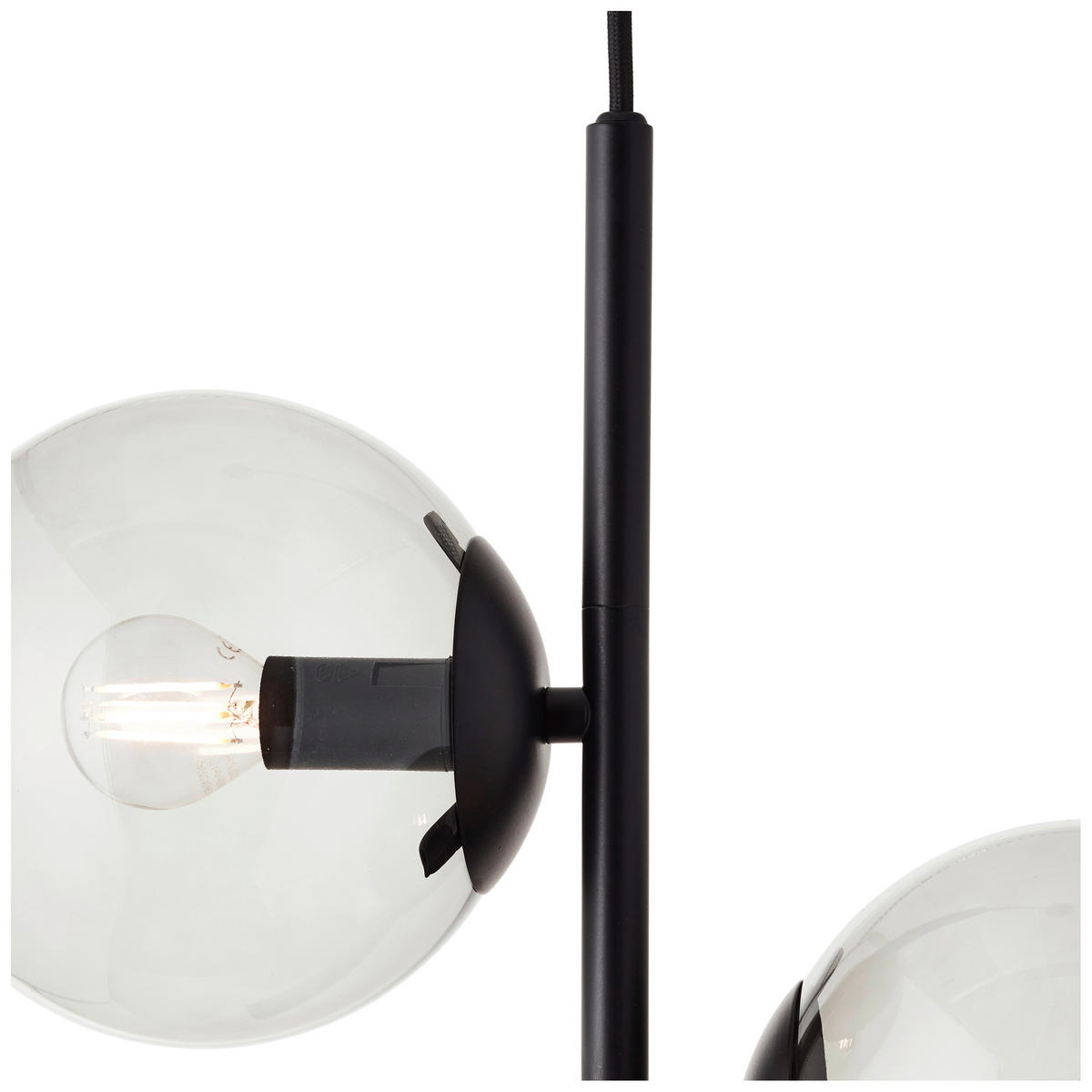 PENDELLEUCHTE 35,2/150,3/15 cm   - Klar/Schwarz, LIFESTYLE, Glas/Metall (35,2/150,3/15cm) - Brilliant