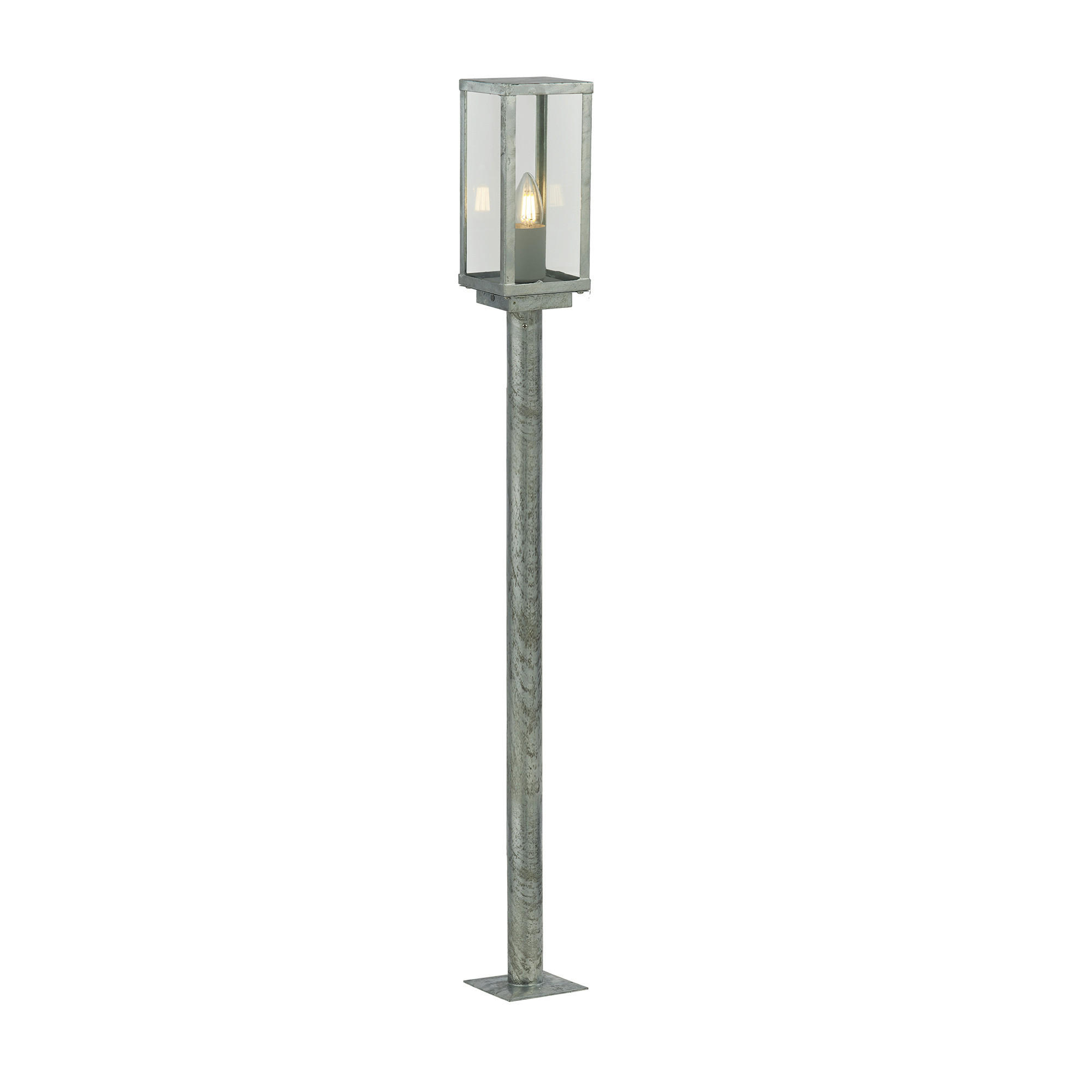 Searchlight AUßENLEUCHTE Box ll Outdoor Silber, Klar 11x90x11 cm