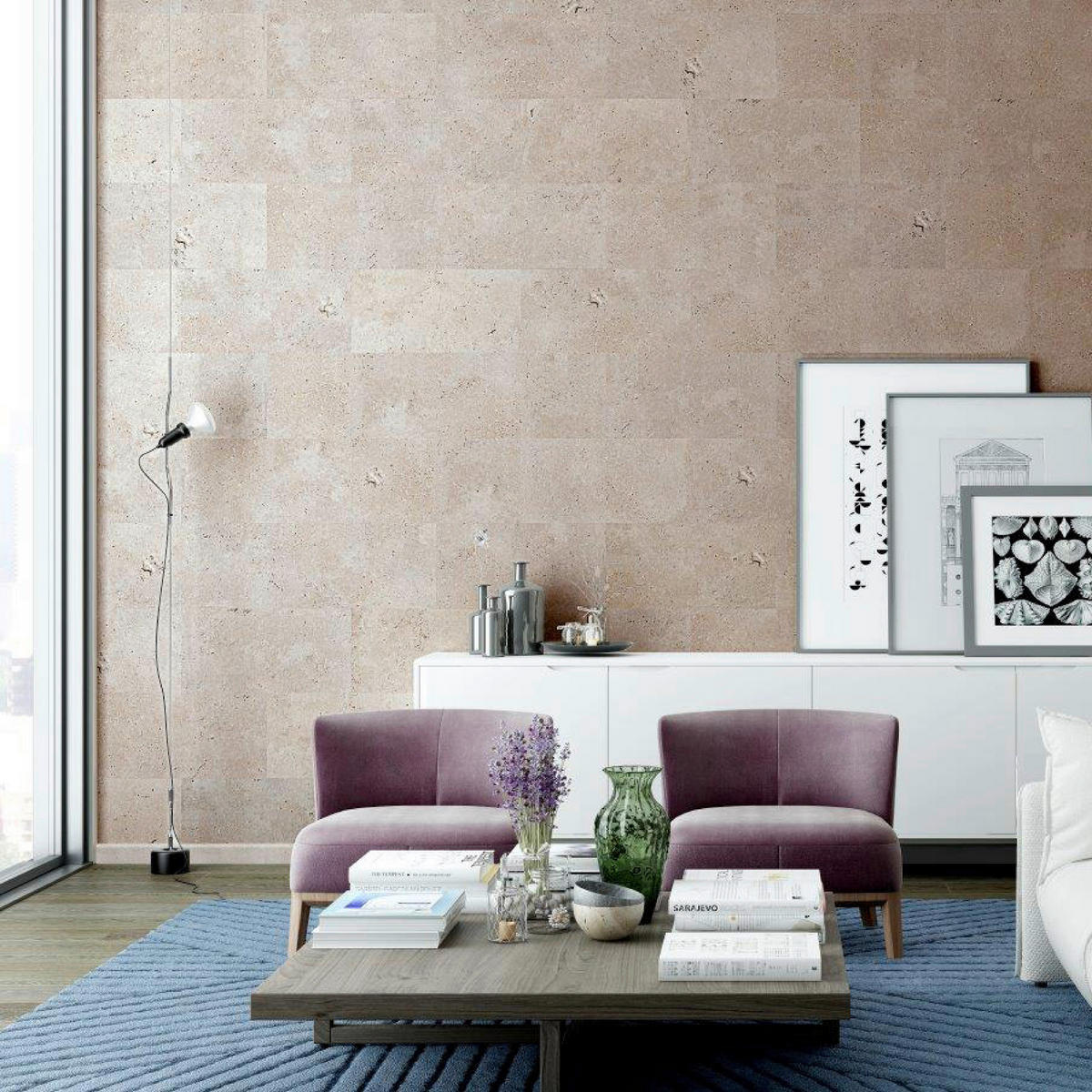 WANDPANEEL Baridecor Aqua Beige, Hellrosa  - Hellrosa/Beige, Design, Kunststoff (60/30/0,4cm)