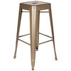 BARHOCKER Champagner Stahl stapelbar  - Champagner, Basics, Metall (44/77/44cm) - MID.YOU