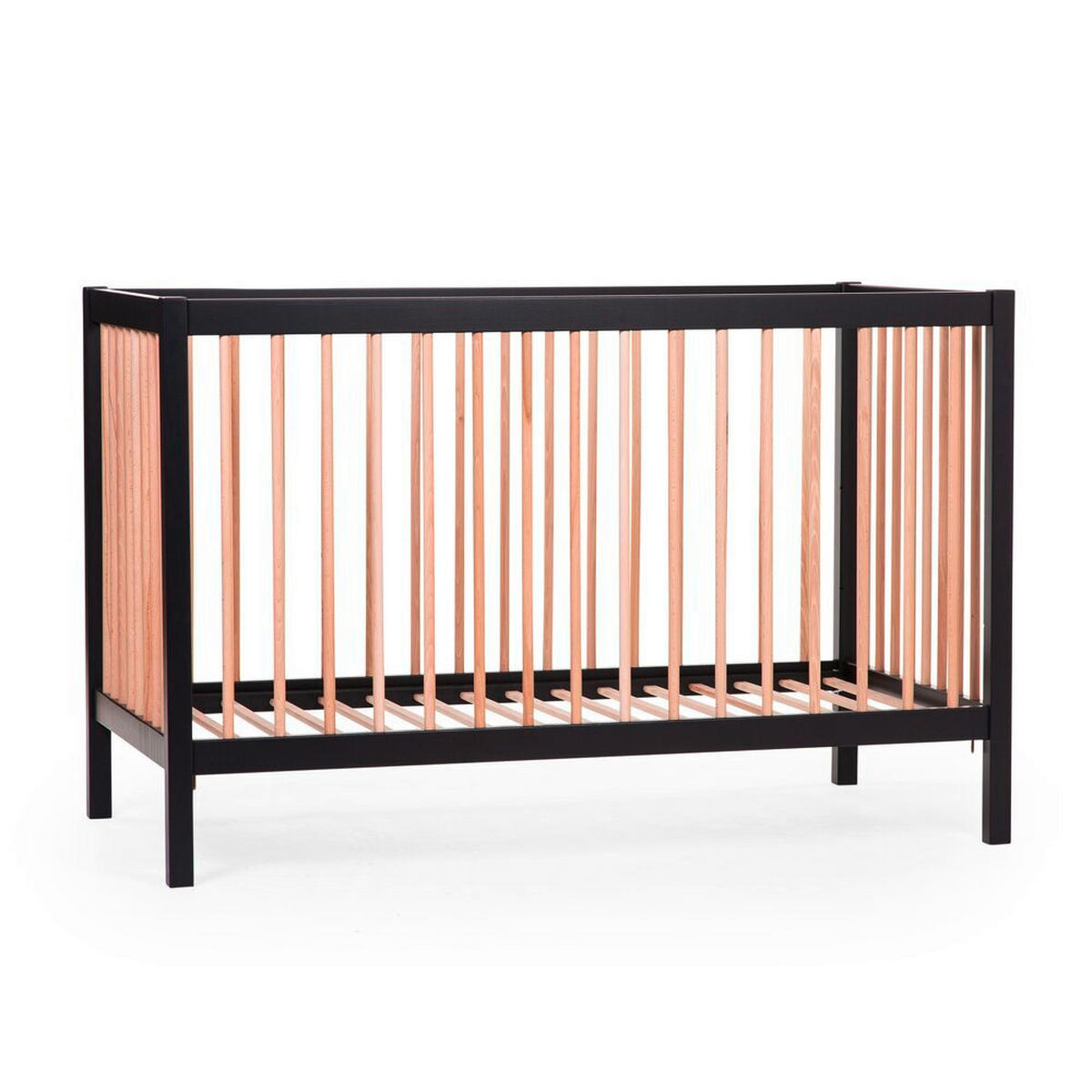 GITTERBETT 2023  - Schwarz/Baltimorefarben, Basics, Holz (122/74/120cm) - Childhome