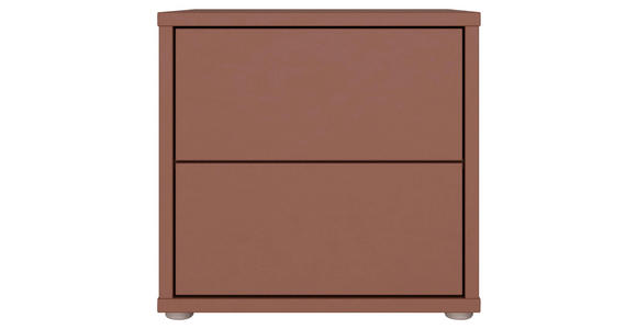 NACHTSCHRANK 50/48/42 cm  - Silberfarben/Terracotta, Trend, Holzwerkstoff/Kunststoff (50/48/42cm) - Carryhome