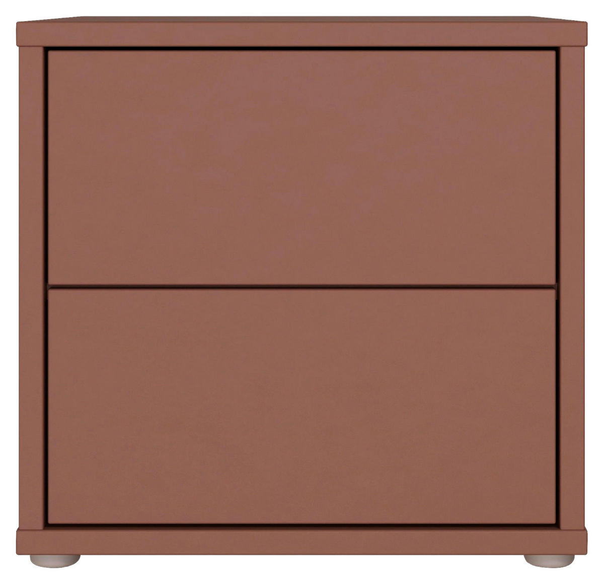 NACHTSCHRANK 50/48/42 cm  - Silberfarben/Terracotta, Trend, Holzwerkstoff/Kunststoff (50/48/42cm) - Carryhome