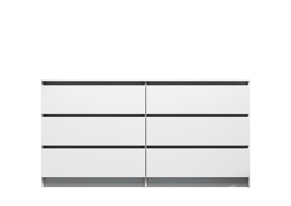 KOMODA   120/80/42 cm   bijela  - bijela, Design, drvni materijal (120/80/42cm) - Boxxx