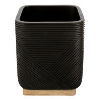 FOGKEFETARTÓ POHÁR természetes anyagok  - fekete, Konventionell, természetes anyagok (8/9.7/8cm) - Kleine Wolke