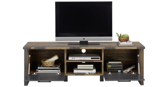 TV-ELEMENT 168/52/42 cm - Anthrazit/Grau, KONVENTIONELL, Holzwerkstoff/Kunststoff (168/52/42cm) - Hom`in