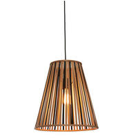 HÄNGLAMPA GOOD&MOJO 40/40/42 cm  - svart/naturfärgad, Trend, trä (40/40/42cm) - Good & Mojo